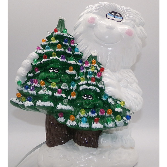 Vintage Retro style Tree Hugger Abominable Snowman Yeti Two Trees goggly eyes - Picture 3 of 16